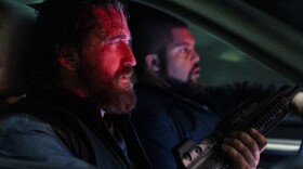 Gerard Butler as 'Big Nick' O'Brien and O’Shea Jackson Jr. as Donnie Wilson in Den of Thieves 2: Panthera. Photo Credit: Rico Torres.