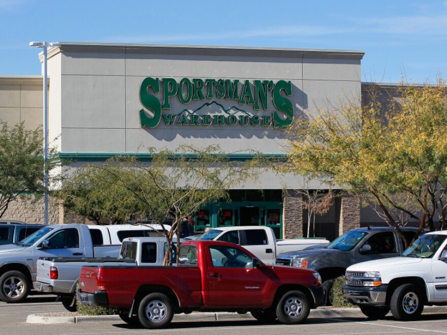 The Sportsman's Warehouse where the Glock 9mm handgun was reported purchased by Jared Lee Loughner who allegedly opened fire outside a Safeway grocery store in Tucson the day before on January 9, 2011.