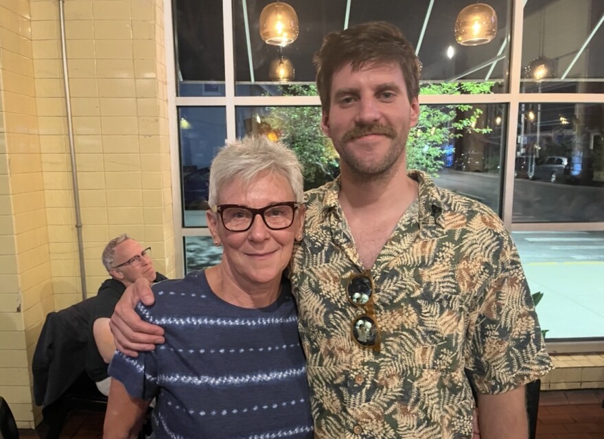 Fons DeClerk (right) joined his mother, Marie-Jeanne (left), in rooting for Belgium Monday night. Marie-Jeanne originally immigrated from Belgium to the U.S. in the 1980s.