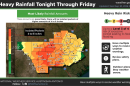 Rainfall estimates through Friday from the National Weather Service