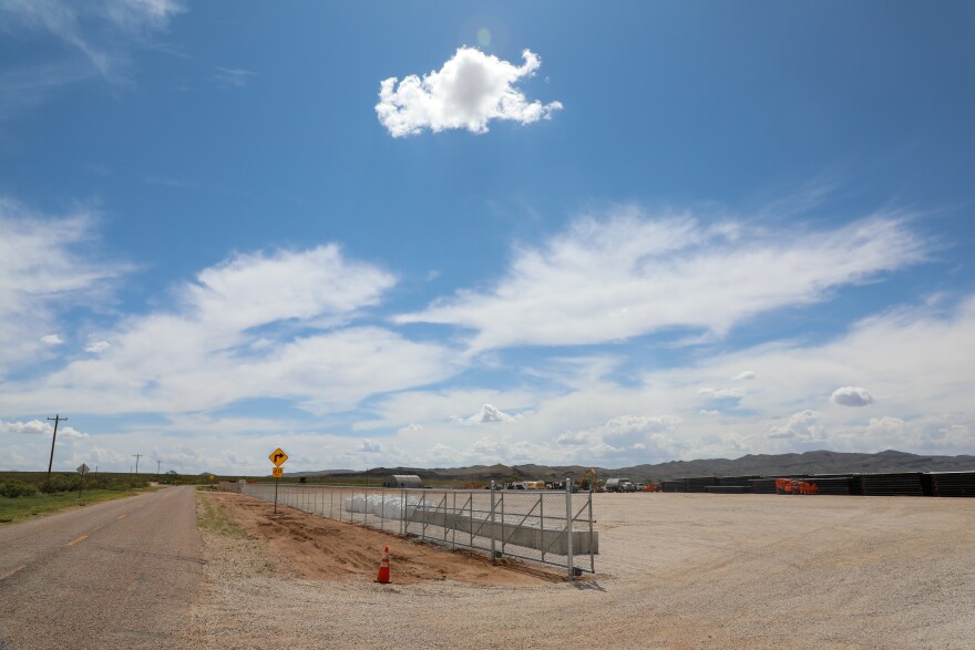 A newly cleared plot of land near the start of Chispa Road, south of Van Horn, Texas on Thursday, June 4, 2026. Barnard Construction has in recent weeks used the road to move heavy equipment to the Rio Grande for the Big Bend area border wall.