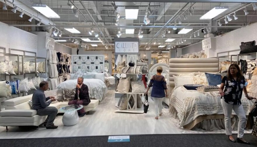 A furniture market showroom