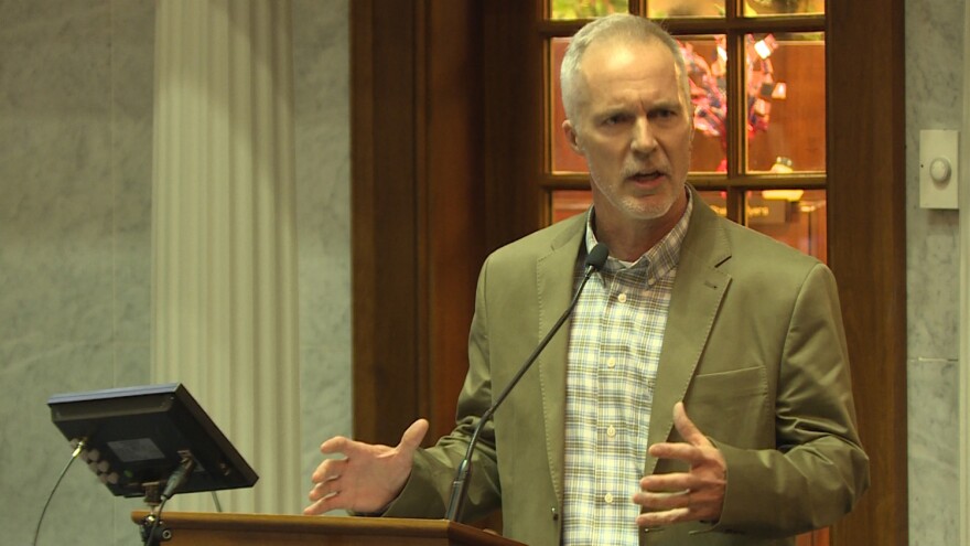 Ron Lewis of Rusted Moon Outfitters in Indianapolis says logging near wilderness trails hurts his business.