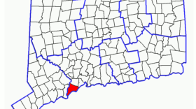 This is a map of Connecticut highlighting the city of Milford