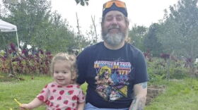 Peyton Brewer-Ross from Bath, was one of the 18 people killed in a mass shooting in Lewiston, Maine on Oct. 25, 2023. He's pictured here with his 2-year-old daughter Elle.