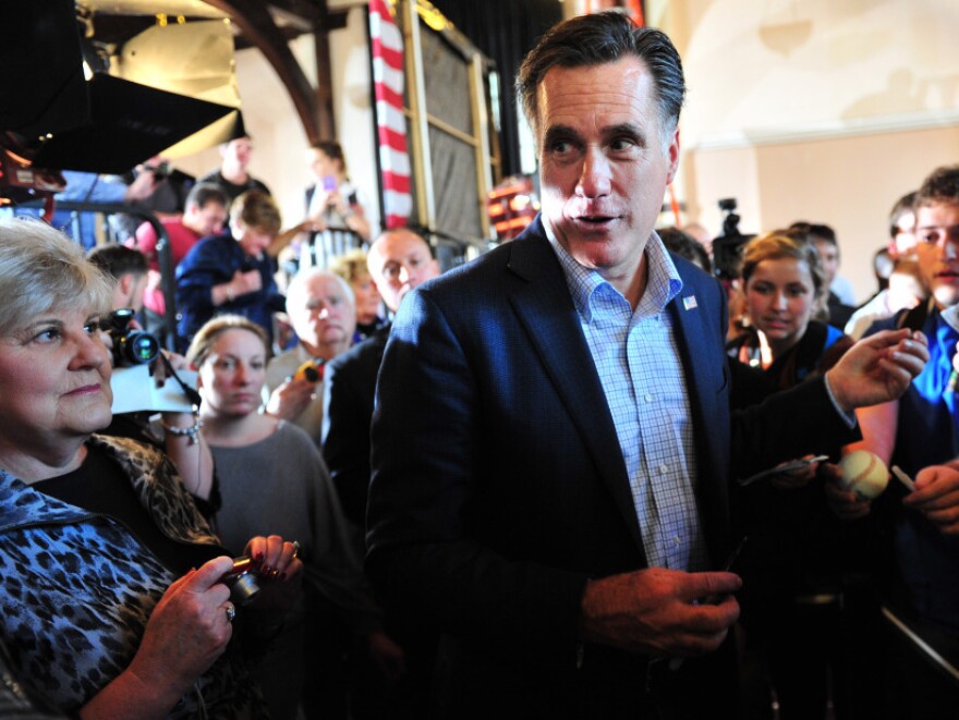 Mitt Romney greets supporters at a rally at Winthrop University in Rock Hill, S.C., on Wednesday. 