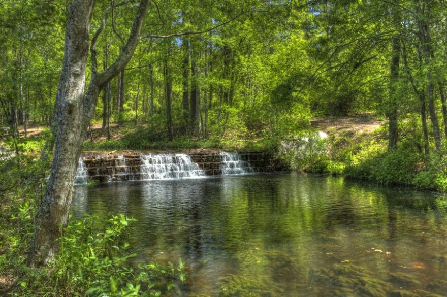 A waterway in Sesquicentennial State Park