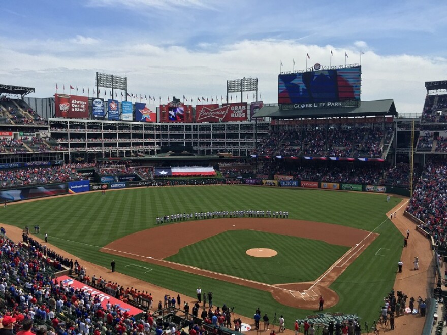 The new Texas Rangers stadium is completely air-conditioned with