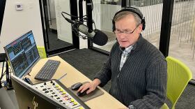 John Burdick, KPCW Program & Operations Director, on air.