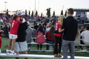 Members of the soccer community attend a vigil on Wednesday evening for the victims of a deadly crash at the Stryker Sports Complex in Wichita.