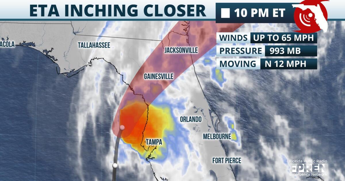 Tropical Storm Eta Nears Florida S West Coast With Storm Surge Drenching Rains Wusf Public Media
