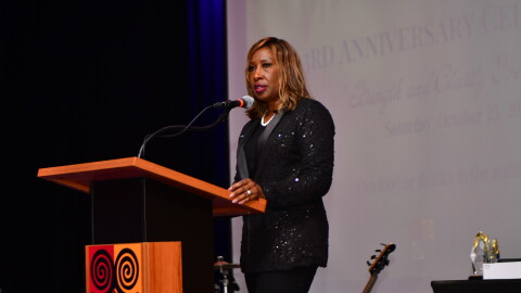 Friends of AARLCC President Luwando Wright at the 23rd Anniversary Celebration Gala.