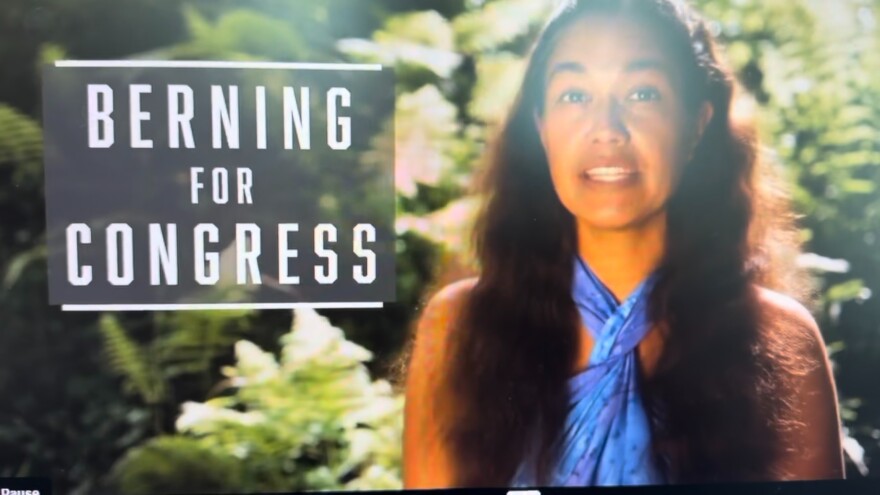 A woman resembling late Native Hawaiian activist Haunani-Kay Trask is seen endorsing a campaign commercial for U.S. House Hawai'i District 1 candidate Nathan Berning. The woman's appearance has raised concerns over being potentially generated by artificial intelligence. (Aug. 12, 2026)