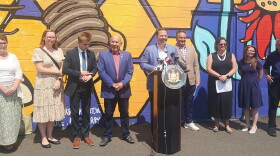 New York State Senate Minority Leader Rob Ortt marks National Farmers Market week at the North Tonawanda City Market