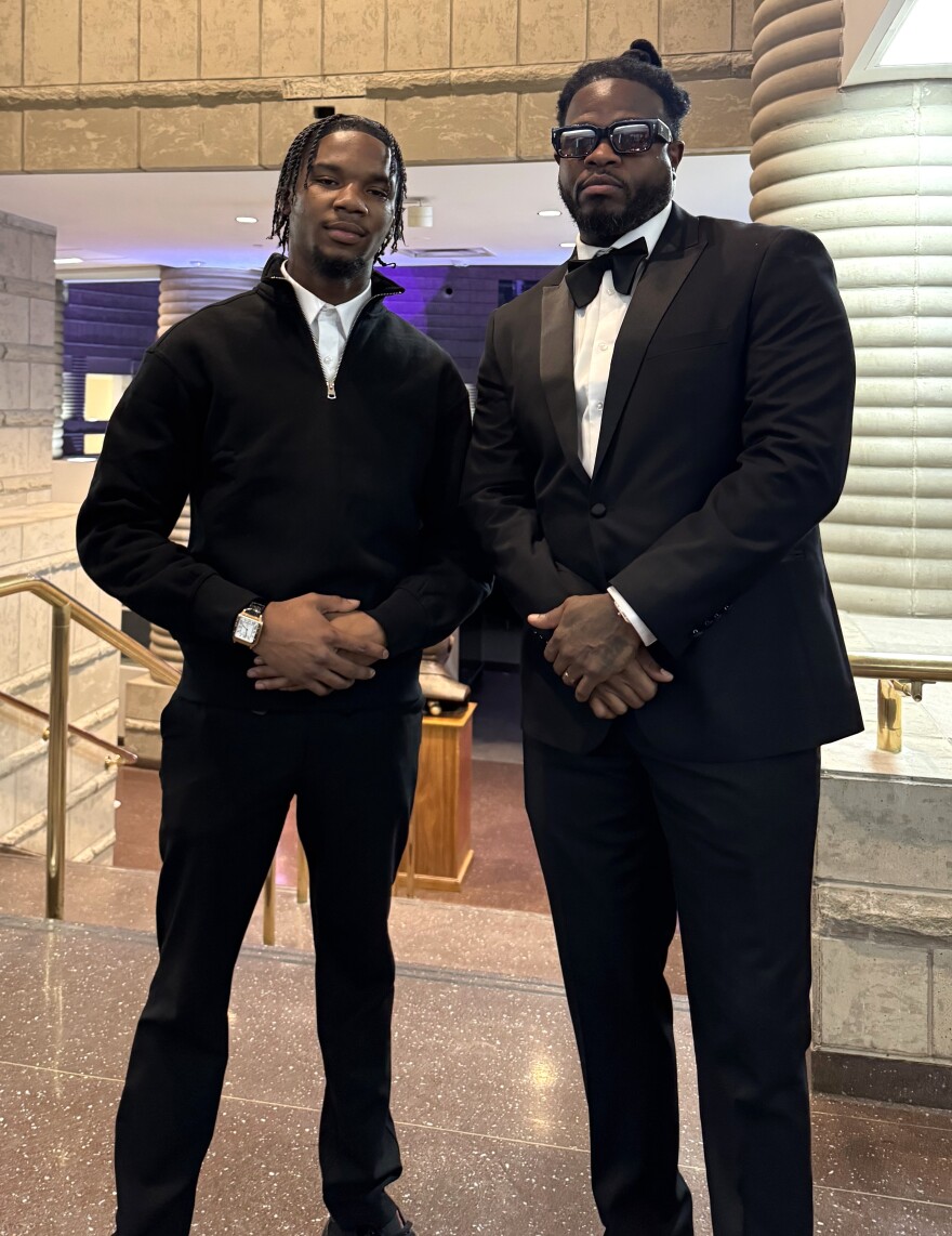 Donovan Harris (left) and his mentor DuJuan “Zoe” Kennedy (right) pictured together at FORCE's 10th anniversary gala.