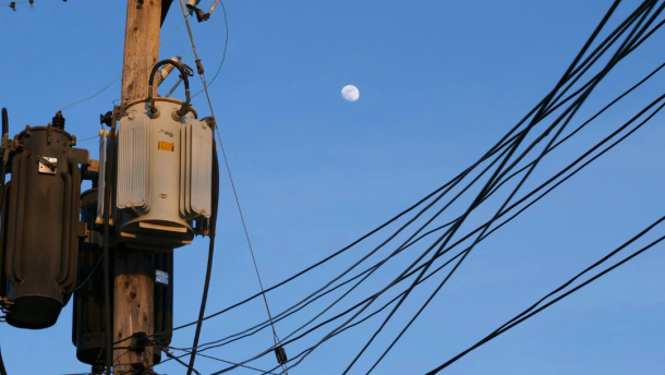 Stock image of power line.