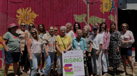 Kathy Carr (third from the right in pink) with the Wasatch Community Foundation's Women Rising group.