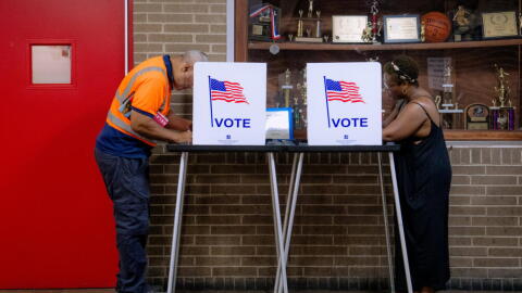 People vote in the primary election at Northwestern High School in Detroit, Tuesday, Aug. 4, 2026. (Nic Antaya/AP)