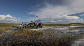 Gov. Ron DeSantis toured Everglades marshes with Ron Bergeron, whom he appointed to the South Florida Water Management Board in January.