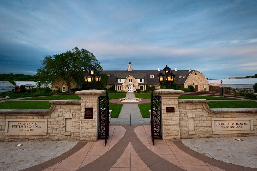 Kansas State University Gardens is a popular spot for graduation and wedding photos.