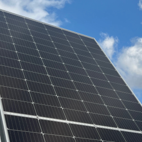 A solar panel array. (courtesy: Annick Anctil)