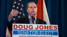 Sen.-elect Doug Jones, D-Ala., speaks on Dec. 13, 2017 in Birmingham, Ala.
(Mark Wallheiser/Getty Images)