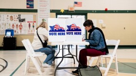 Voters cast their ballots on Tuesday, March 4, 2025, at the Mason School in the Clifton Heights neighborhood.`