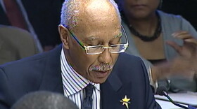 Detroit Mayor David Bing presenting his budget to city council.