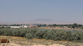 View of Cody and Heart Mountain. (Cooper McKim/Wyoming Public Radio)