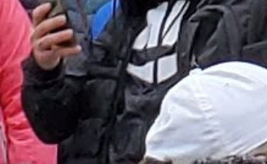 Richard Michetti outside the U.S. Capitol on Jan. 6 in a photo submitted by the FBI to the U.S. District Court in Philadelphia. Michetti is facing charges of knowingly entering a restricted building, violent entry and disorderly conduct on Capitol grounds, and obstruction of justice/Congress.