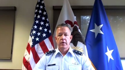  Maj. Gen Rich Neely participates in a July 16, 2021 virtual press conference with Adjutant Generals from Massachusetts and Indiana.