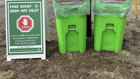 A new food scrap drop-off site in Dexter.
