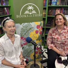 Author Susan Forrest Castle (l.) and WGCU's Cary Barbor (r.) at Books on Third bookstore in Naples