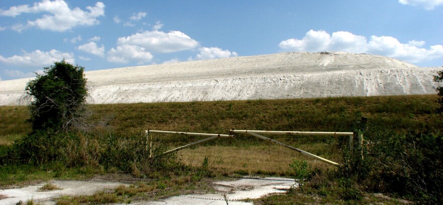 A phosphogypsum stack located in Fort Meade, Florida.