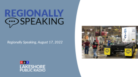 Workers assemble truck trailers at Wabash National's Lafayette factory.