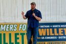 Kansas City Council member Nathan Willett speaks to voters near Maryville, Missouri on July 1 during his run to represent Missouri’s 6th Congressional District.