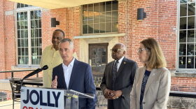Appearing in Tallahassee Monday, October 12, 2026, Jolly and running mate Gwen Graham are flanked by U.S. Rep. James Clyburn, a South Carolina Democrat, and former Democratic U.S. Rep. Al Lawson of Tallahassee, both prominent Black political figures.