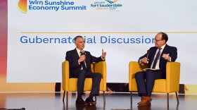 Florida Gubernatorial candidate David Jolly speaks at WLRN's Sunshine Economy Summit in Fort Lauderdale. On Sept. 23 2026