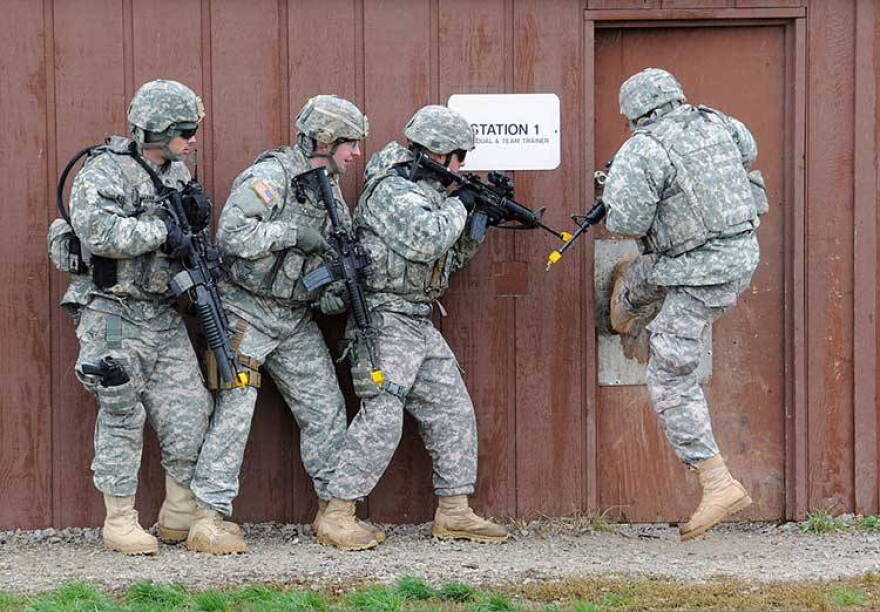 Members of the Wisconsin National Guard during deployment training at Camp Atterbury in 2011.