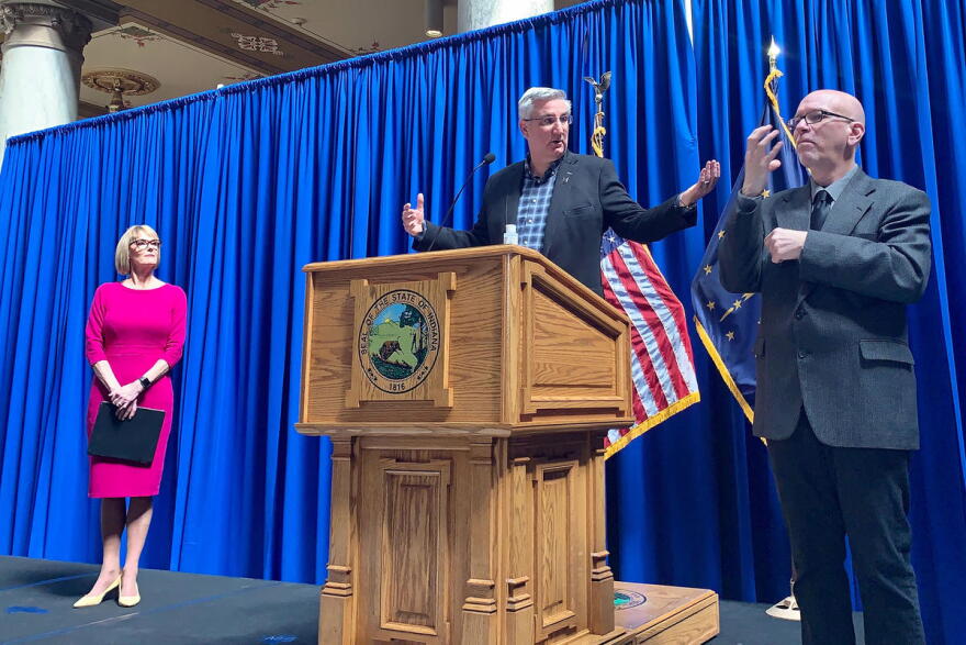 Gov. Eric Holcomb discusses the state's latest updates on COVID-19 relief.