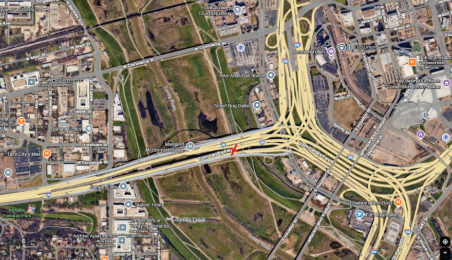 A map created by the U.S. Attorney's Office showing where the three men fired shots off the bridge during New Year's Eve celebrations.