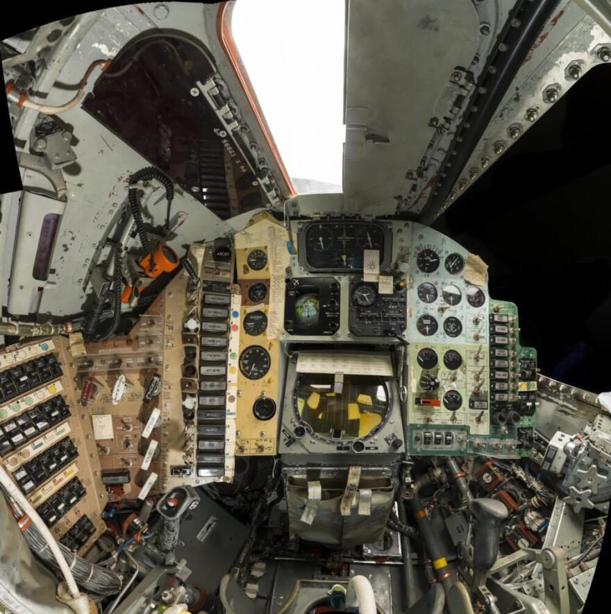 The inside of the cockpit. (Courtesy of the Smithsonian Institution) 