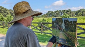 Painter Fen Roscoe participated in last year's plein air festival in Suffolk.