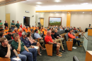 Another vote on the underpass issue created another standing room-only crowd during Monday's town council meeting.