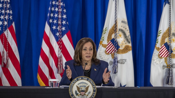 Vice President Kamala Harris visited Des Moines a day after a federal judge in Texas heard a case that could restrict the use of a drug used for medical abortions.