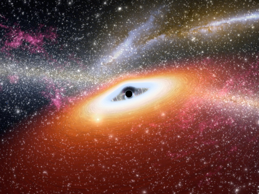 Artistic rendering of a supermassive black hole.
