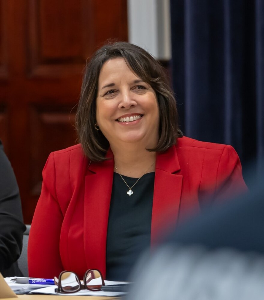 Lt. Gov. Kim Driscoll was in Springfield Friday, March 7, 2025.