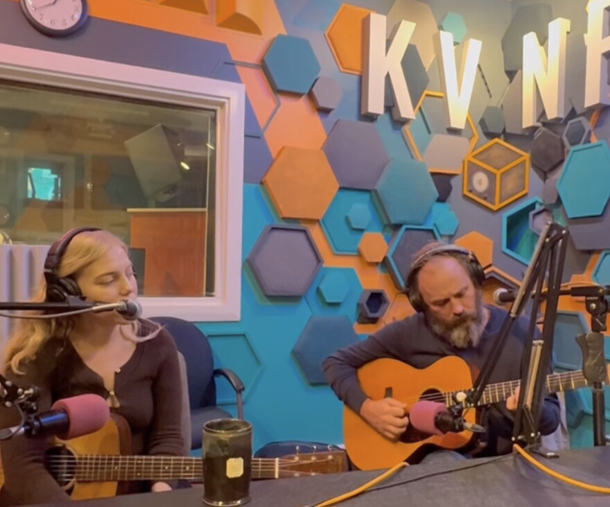 Rai Omri and Jon Hickam in KVNF's Bamboo Room