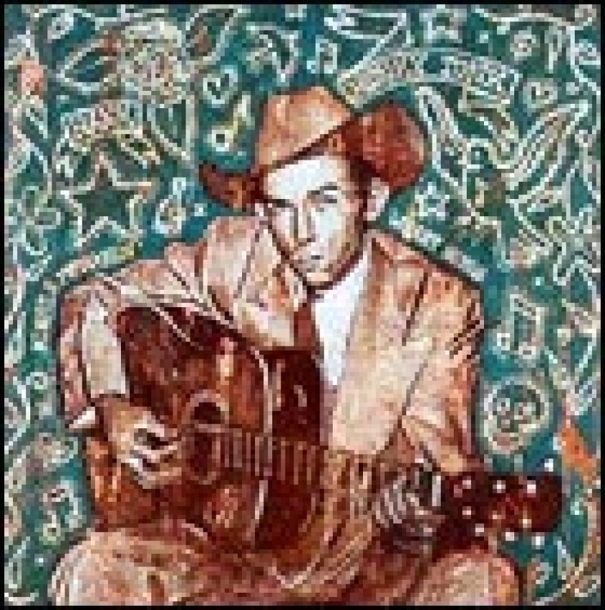 A painting of Hank Williams by artist Jon Langford.