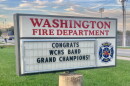 Here's the sign that's currently in front of the Washington Fire Department station at 200 N. Wilmor Road.